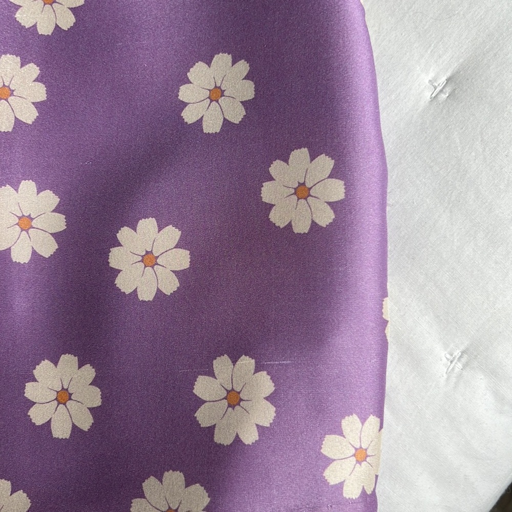 Realisation Par Medium Christy Silk Mini Dress in Purple Daisy Floral - Picture 14 of 14